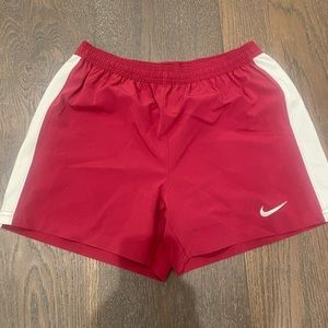 Burgundy Nike athletic shorts
